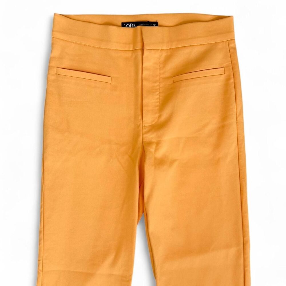 Zara Women's Orange Crop Trousers - Size XS - Picture 3 of 5